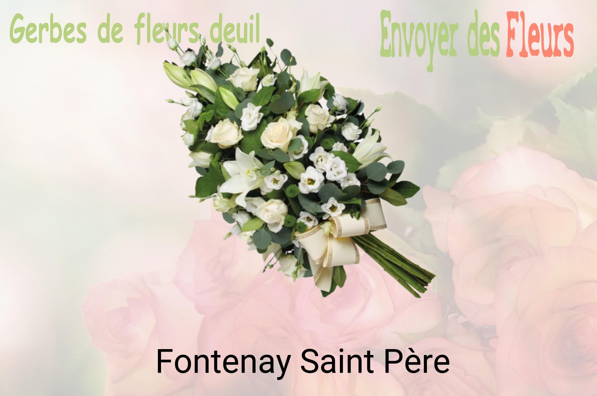 Gerbe de fleurs de deuil livrée à Fontenay-Saint-Père